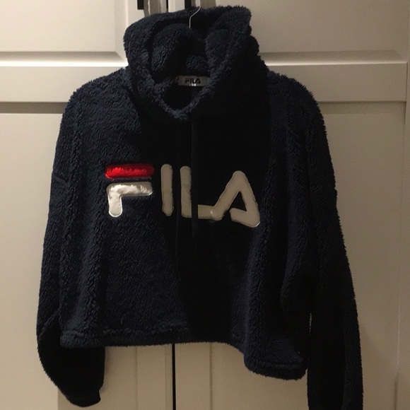 Fila cropped teddy/fluffy sweater - Picture 2 of 2